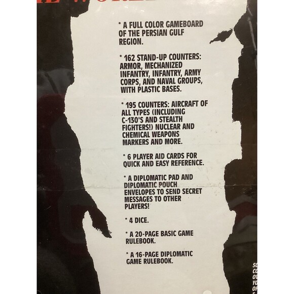 TSR Board Game A Line in the Sand 1991 Desert Shield Persian Gulf Sealed In Box - Picture 14 of 14